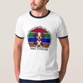 Camiseta Mejor Tee de Ringer de Perro de los Amigos - Libre