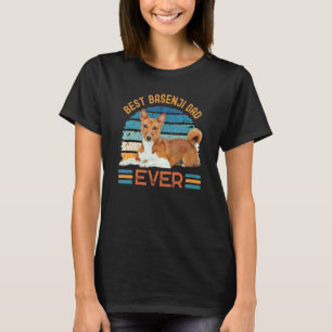 Camiseta Mejor Tee del Día del Padre de Perro en Basenji