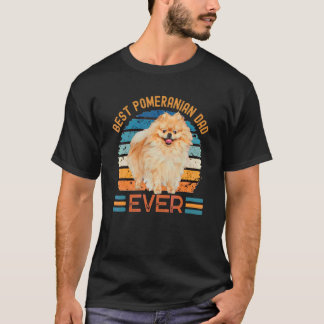 Camiseta Mejor Tee del Día del Padre Perro de Pomerania
