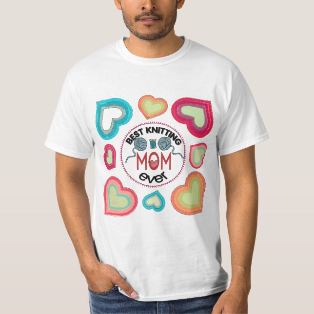 Camiseta mejor tejiendo a mamá de todos los tiempos (Anverso)