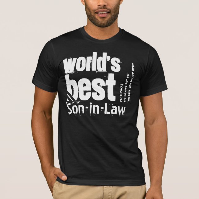 Camiseta Mejor texto de yerno del mundo V20J (Anverso)