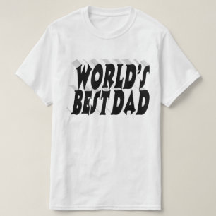 Camiseta Mejor texto negro en 3d para papá