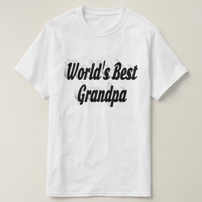 Camiseta Mejor texto negro para el abuelo (Diseño del anverso)