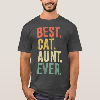 Camiseta Mejor Tía De Gato Nunca Vintage, Gato Lover Guay F