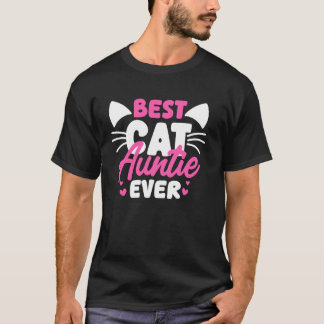 Camiseta Mejor Tía de Gatos Propietaria de Gatito Abuela Ga