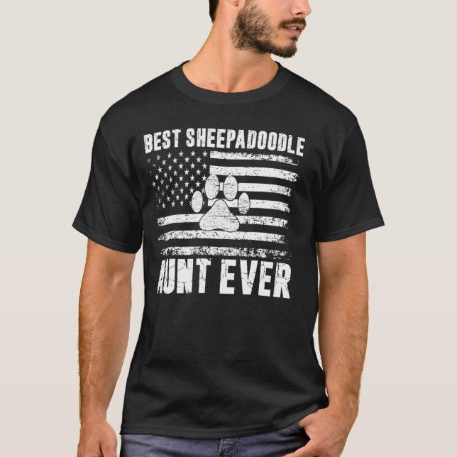 Camiseta Mejor Tía De Sheepadoodle De Ever Sheepadoodle (Anverso)