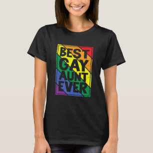 Camiseta Mejor Tía Gay Retro Gay Gay Gay Lgbtq