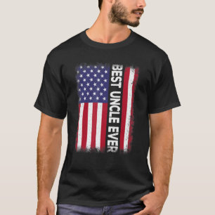 Camiseta Mejor tío Bandera Americana Patriótica EEUU