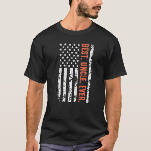 Camiseta Mejor tío con bandera estadounidense para tío que