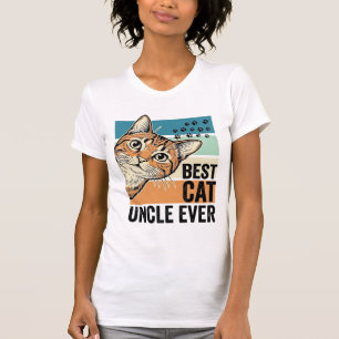 Camiseta Mejor tío de gato de todos los tiempos Diseño de a