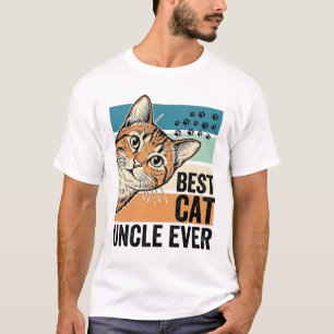 Camiseta Mejor tío de gato de todos los tiempos Diseño vint