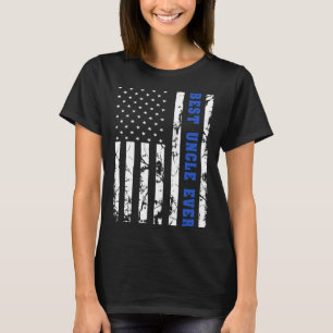 Camiseta Mejor tío de la familia patriótica bandera de los