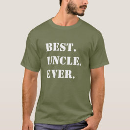 Camiseta Mejor. Tío. De la historia. Esténcil blanco en ver