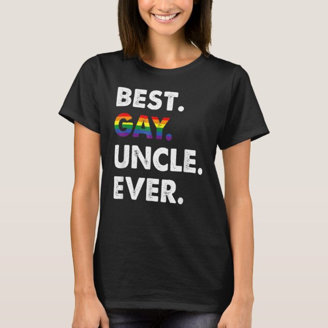 Camiseta Mejor Tío Gay Que Nunca Lgbtq Orgullo Mes Familia  (Anverso)
