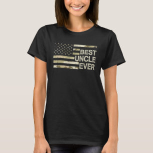 Camiseta Mejor Tío Jamás Camuflado Bandera Estadounidense P