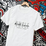 Camiseta Mejor Tío Moderno Elegante Día Simple del Padre<br><div class="desc">Este diseño sencillo y moderno se compone de una tipografía de san serif.</div>
