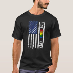 Camiseta Mejor tío tío jamás Arcoiris Bandera Norteamerican