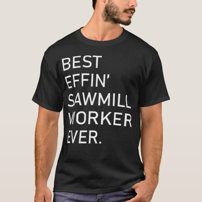 Camiseta Mejor Trabajador de Aserrería de Efin (Anverso)