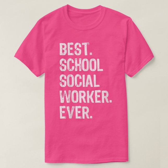 Camiseta Mejor trabajador social escolar hasta el momento G (Diseño del anverso)