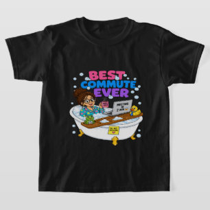 Camiseta Mejor trayecto laboral divertido diseño de trabaj