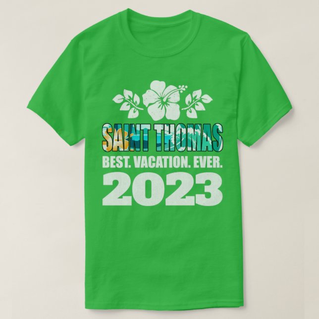 Camiseta Mejor Vacación en Santo Tomás 2023 (Diseño del anverso)