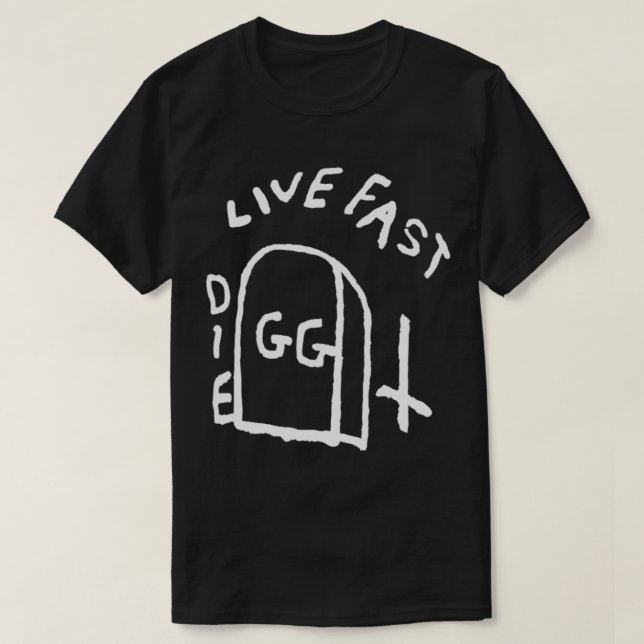 Camiseta Mejor Venta - Allin GG Allin Esse Blanco Y Negro (Diseño del anverso)