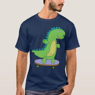 Camiseta MEJOR VENTA DE Dino Skateboarding 1