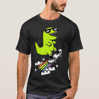 Camiseta MEJOR VENTA DE Dino SkateboardingTShirt