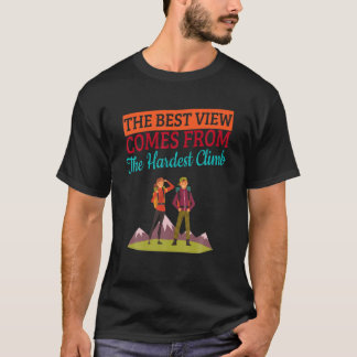 Camiseta Mejor Viaje Más Difícil Escalar Senderismo Gracios