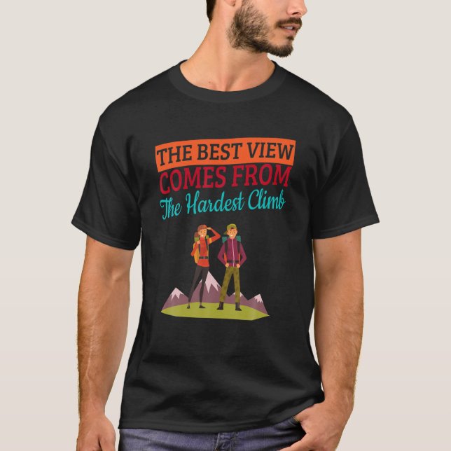 Camiseta Mejor Viaje Más Difícil Escalar Senderismo Gracios (Anverso)