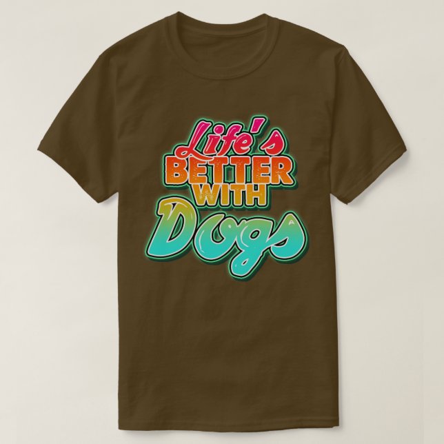 Camiseta Mejor vida con perros Perfecto regalo para la madr (Diseño del anverso)