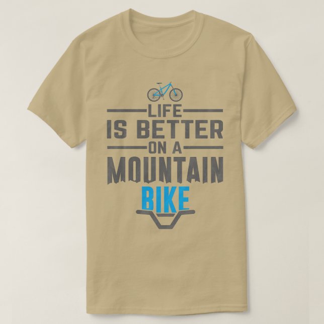 Camiseta Mejor vida en bicicleta de montaña (Diseño del anverso)