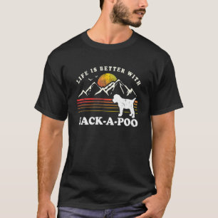 Camiseta Mejor Vida Jack A Poo Vintage Dog Mom Dad