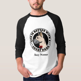 Camiseta Mejor Vida Personalizada De Great Dane