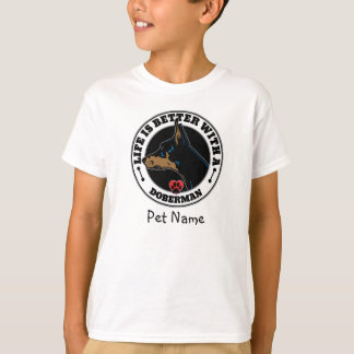 Camiseta Mejor Vida Personalizada Doberman