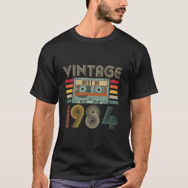 Camiseta Mejor Viñeta De Cassette De 1984 40º Cumpleaños 4 (Anverso)