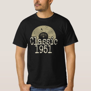 Camiseta Mejor Vinil Clásico De 1951, Nacido En 1951