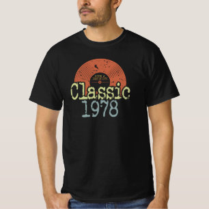 Camiseta Mejor Vinil Clásico De 1978, Nacido En 1978