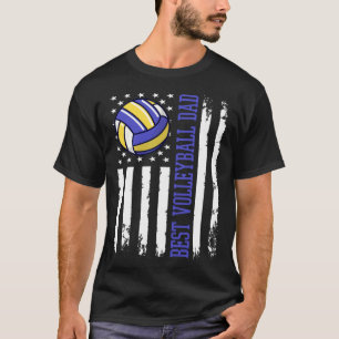 Camiseta Mejor Voleibol Papá Voleibol Papi Bandera Estadoun
