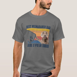 Camiseta Mejor Weimaraner Dad Padre Vintage Día Cristo