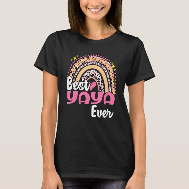 Camiseta Mejor Yaya, nunca graciosas madres de leopardo ros (Anverso)