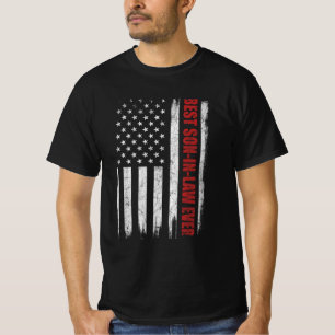 Camiseta Mejor yerno de EE. UU. Bandera estadounidense