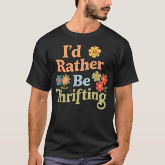 Camiseta Mejorando en Compras de Segunda Mano Flores Retro 