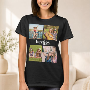 Camiseta Mejores Amigas Collage de 4 Fotos
