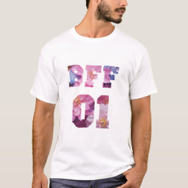 Camiseta Mejores amigas florales para 3 - BFF 01
