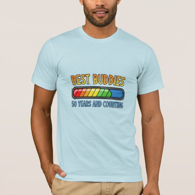 Camiseta Mejores Amigos 50 Años y Contando (Anverso)