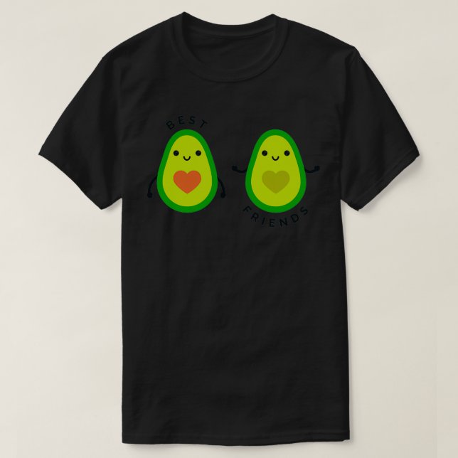 Camiseta mejores amigos de aguacate (Diseño del anverso)