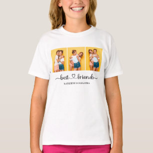 Camiseta Mejores amigos de Collage de fotos personalizados 