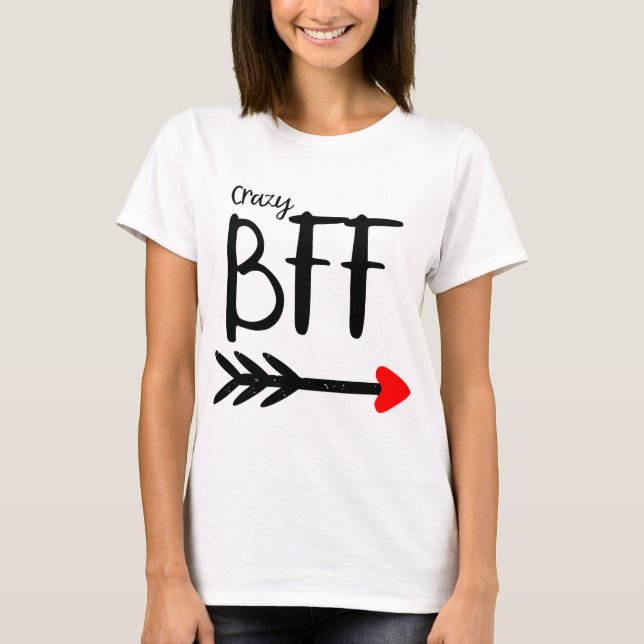 Camiseta Mejores amigos de la amistad de la flecha de BFF (Anverso)