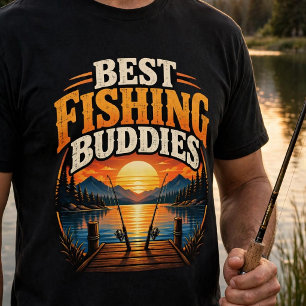 Camiseta Mejores Amigos de Pesca Papá e Hijo Pesca Sol Vint